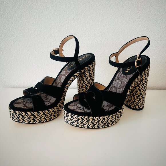 COACH (size 7 to 7.5) Talina Black - Picture 1 of 5